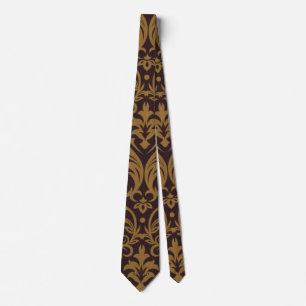 Gravata Coleção Vitoriana Crest Real Roxo e Dourado