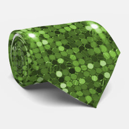 Gravata Coletor de Disco com Glitter de verde limão Sparkl