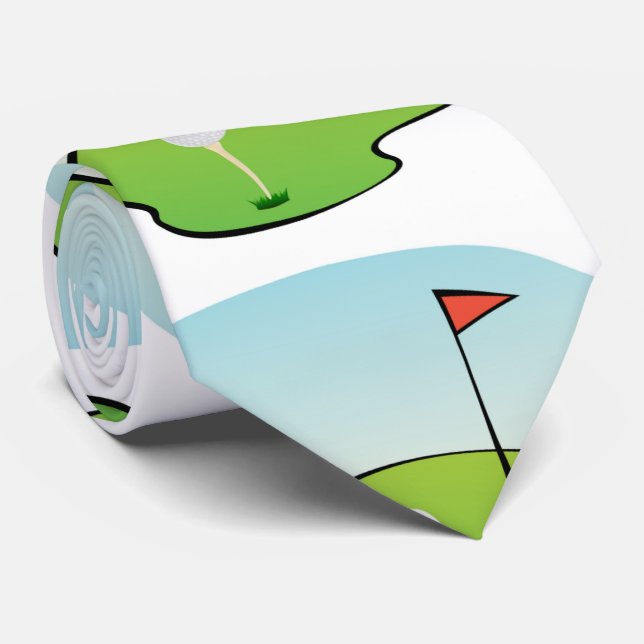 Gravata Coletor de Padrões de Golfe Divertido (Rolled)