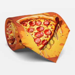 Gravata Coletor de Pescoço com Fatia de Pizza Deliciosa