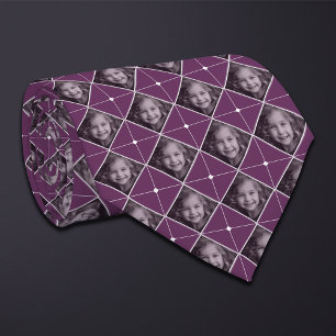 Gravata Coletor De Pescoço De 1 Foto Com Diamante Roxo