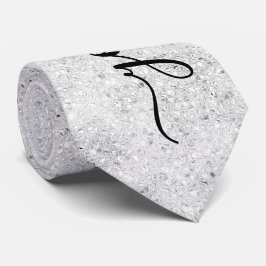 Gravata Coletor de Pescoço Glitter de Prata Personalizado