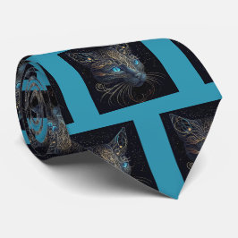 Gravata Coletor de Pintura de Gato Preto rico