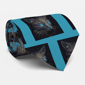 Gravata Coletor de Pintura de Gato Preto rico