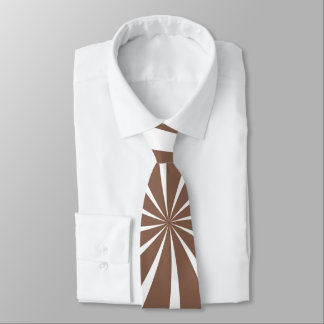 Gravata Coletor de Pneus com Padrão Sunray Castanho e Bran