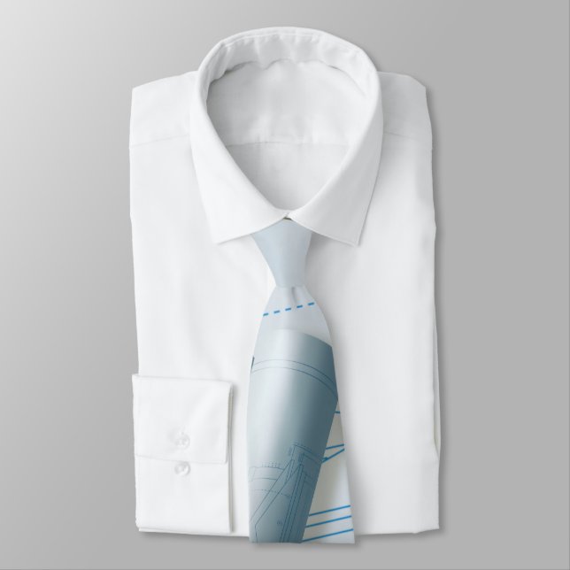 Gravata Coletor de Reparo de Construção de Blueprint Rolad (Amarrado)