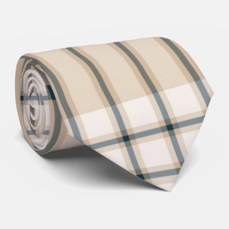 Gravata Coletor De Xadrez De Tartan Elegante, Castanho Cla