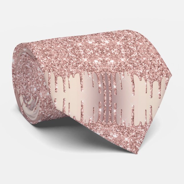 Gravata Coletor do Pescoço das Unidades Glitter de Blush D (Rolled)