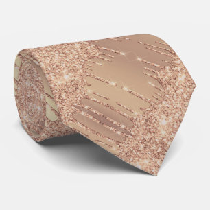 Gravata Coletor do Pescoço Dourado rosa