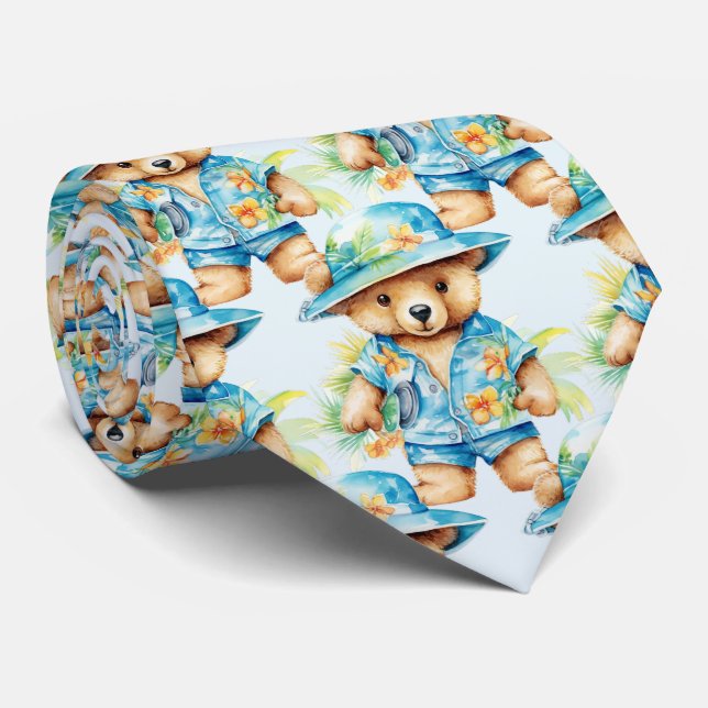 Gravata Coletor do Urso Azul (Rolled)