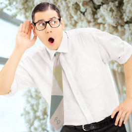 Gravata Coletor Geométrico de Pastel com Iniciais Personal