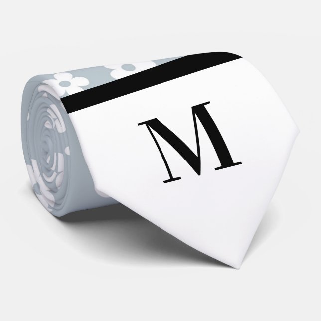 Gravata Colheita Branca e Cinza (Rolled)