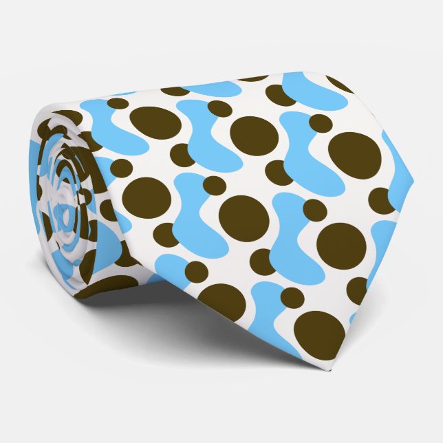 Gravata Colheita de Formas Abstrato Orgânicas Desenhadas à (Rolled)