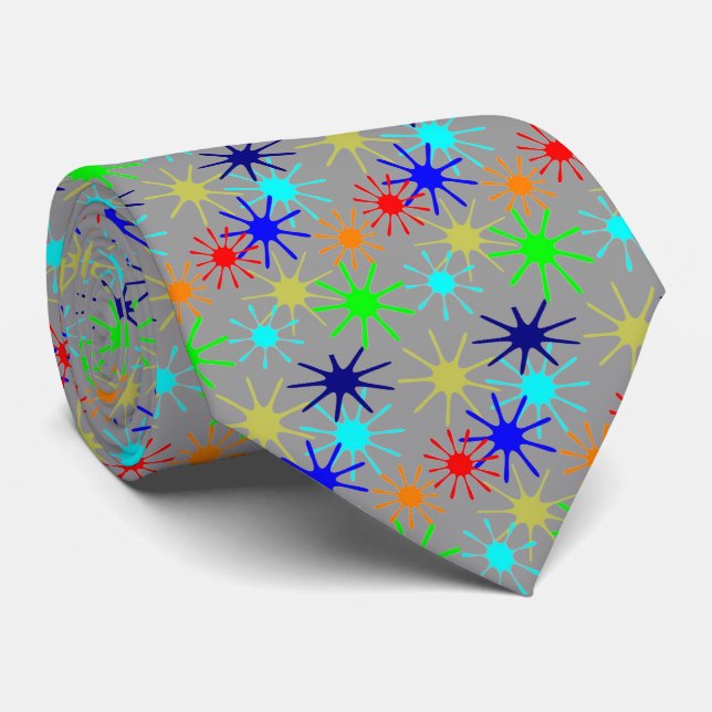 Gravata Colheita de Impressão do Paint Splatter (Rolled)