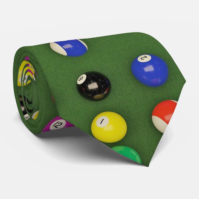 Gravata Colheita de Piscina de Billiards Balls (Rolled)