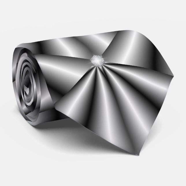 Gravata Colheita - Ventiladores de Cinza Silver "Diamond" (Rolled)