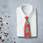 Gravata Colheita Vermelha com Árvore de Natal Kawaii<br><div class="desc">Esta engraçada gravata vermelha com uma árvore de Natal Kawaii poderia fazer um presente perfeito para seu marido,  namorado ou chefe! Vestir na véspera de Natal!</div>