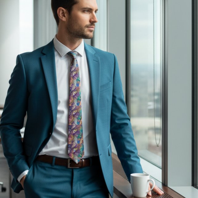 Gravata Colite azul-lacrimogêneo e colite turva púrpura (Criador carregado)