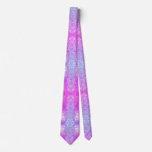 Gravata Colite de Néon Rosa Púrpura com Glitter Minúscula