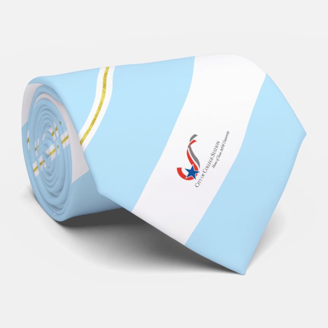 Gravata College Station (Texas), bandeira da cidade, Neck  (Rolled)