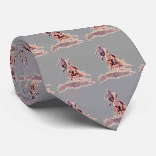 Gravata Colo Rodeo Ocidental Calf Roping Necktie (Rolled)