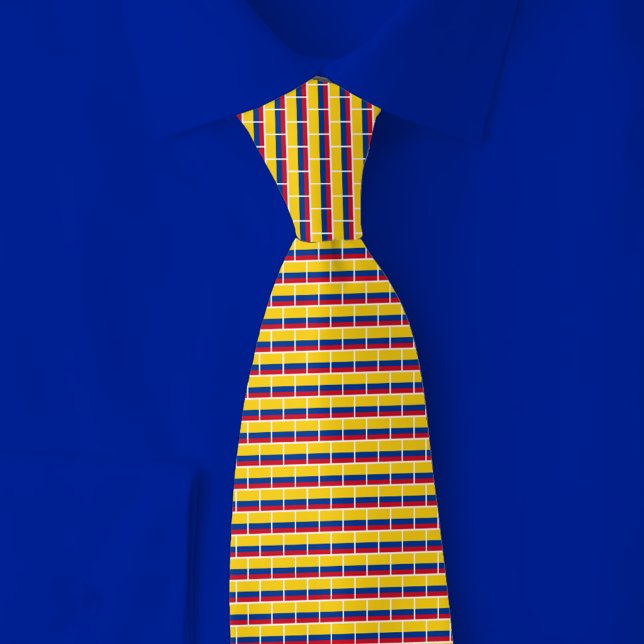 Gravata Colombia Flag Brick Pattern (Criador carregado)
