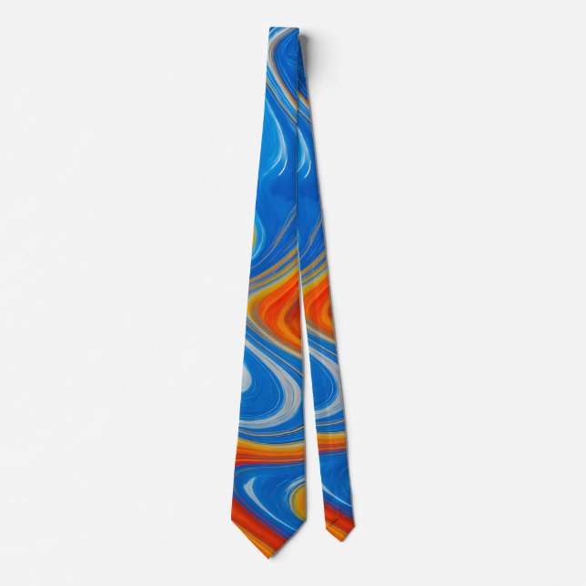 Gravata Color Swirl Men's Necktie (Frente)
