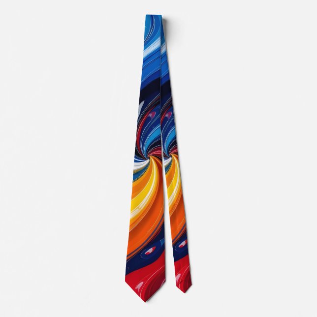 Gravata Color Swirls Men's Necktie (Frente)