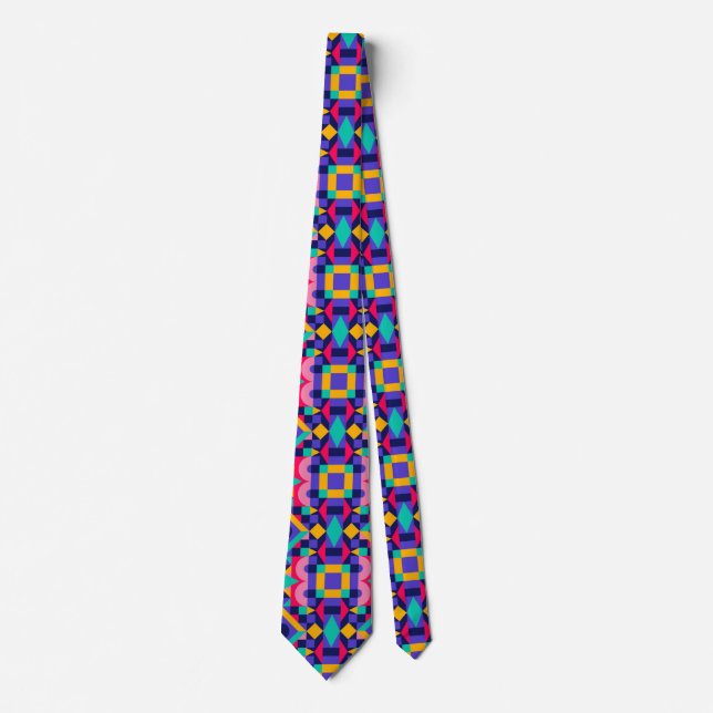 Gravata Colorful geometric-patterned tie displayed  (Frente)