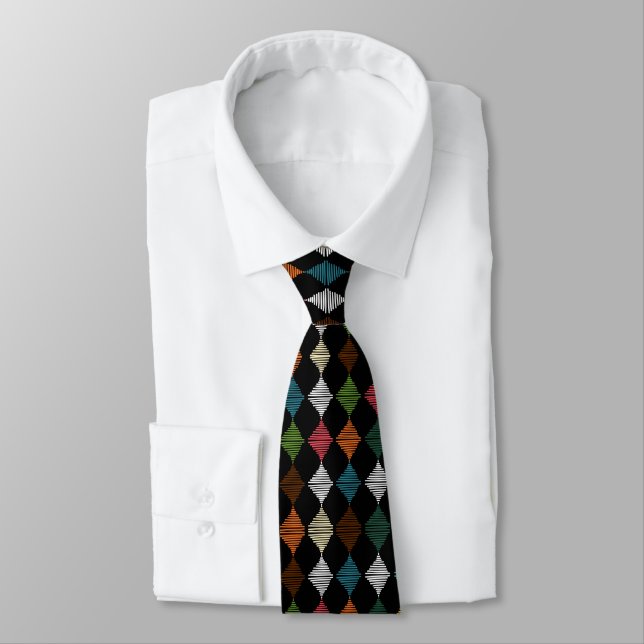 Gravata Colorful Harlequin Diamond (Amarrado)