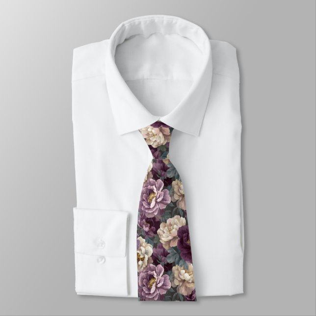 Gravata Colorful Mens Accessories Peonies Flower (Amarrado)