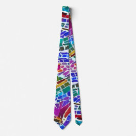Gravata Colorida Azulejos Necktie
