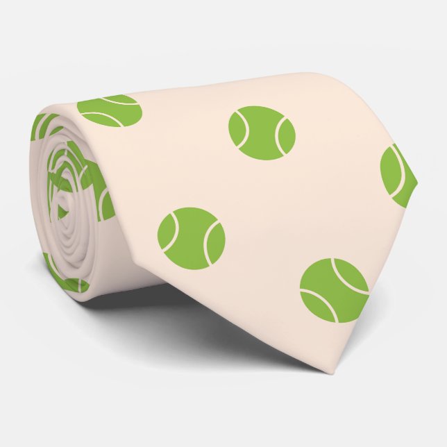 Gravata Coluna de cor bege de creme de Tênis verde (Rolled)