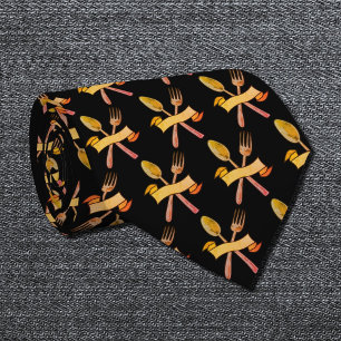 Gravata Coluna e garfo do ouro