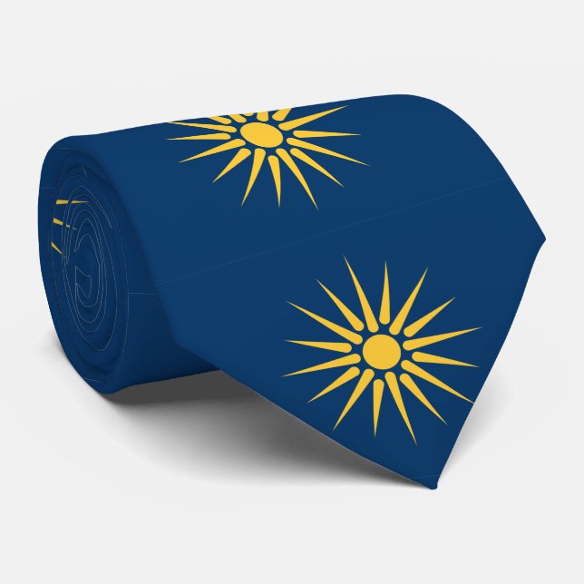 Gravata com a Bandeira da Macedônia, Grécia (Rolled)