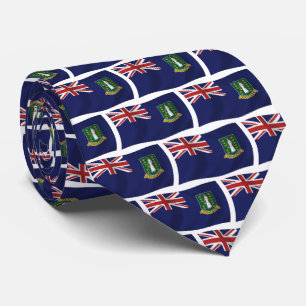 Gravata com a Bandeira das Ilhas Virgens Britânica