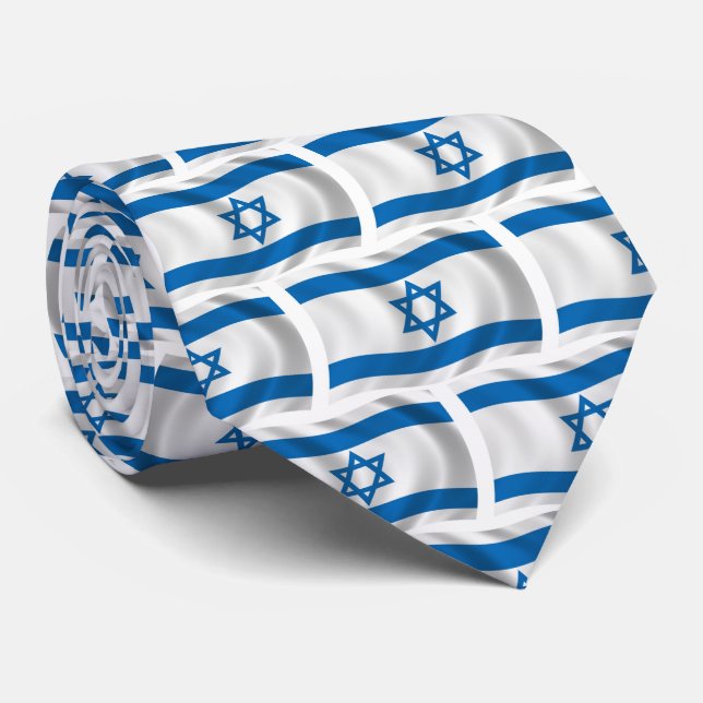 Gravata com a Bandeira de Israel (Rolled)