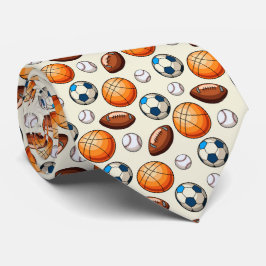 Gravata com Bolas de Esportes Masculinos