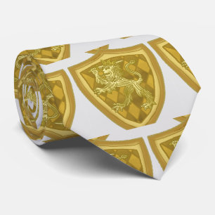 Gravata com Brasão de Armas da Família Lion Shield