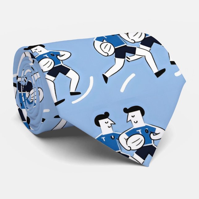Gravata com Design de Rugby (Rolled)