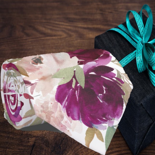 Gravata com flores roxas e rosadas (Criador carregado)