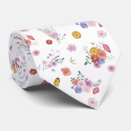 gravata com flores silvestres frescas