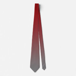 Gravata com Gradiente de Vermelho para Cinza Ombre