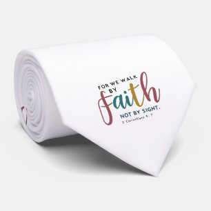 Gravata com Letra Manual 2 Coríntios 5:7 Testemunh