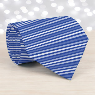Gravata com Listras de Cor Azul