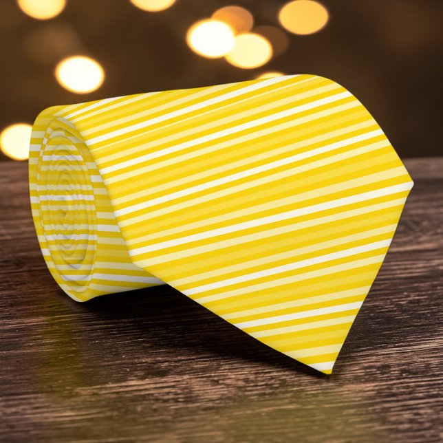 Gravata com Listras na Cor Amarelo Escuro Brilhant (Criador carregado)