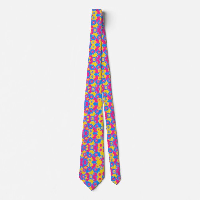 Gravata com Orgulho Pansexual Tie Dye (Frente)