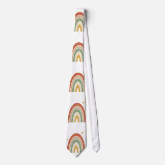 Gravata com Padrão Arco-Íris Boho