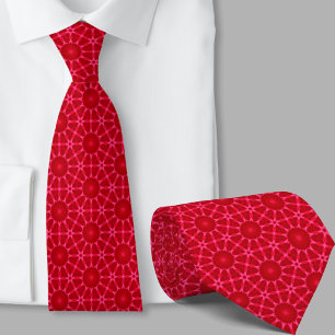 Gravata com padrão artístico vermelho moderno