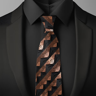 Gravata com padrão de cordilheira Copper Black